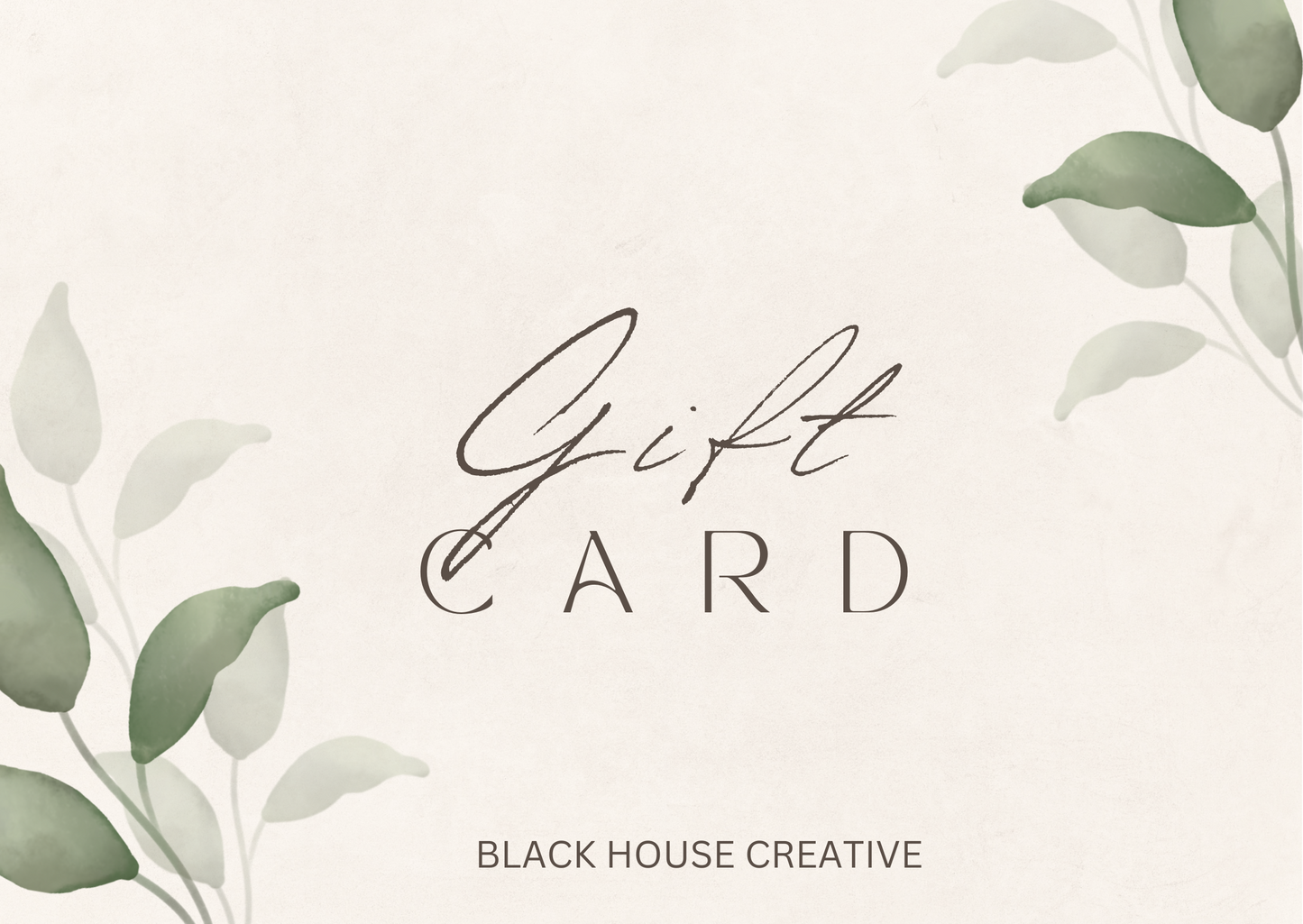Black House Creative Gift Card