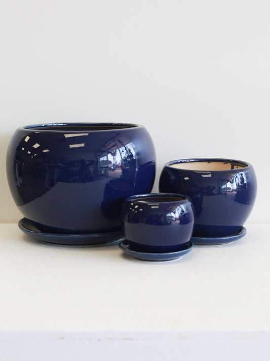 Cut ball Navy Blue pot set